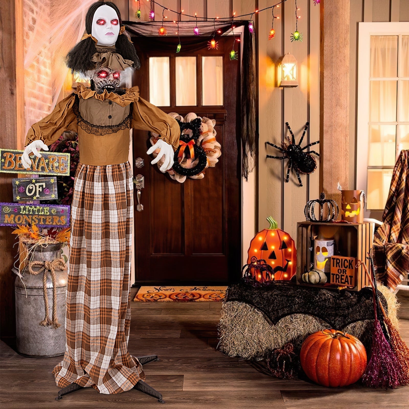Halloween Animatronic Haunted Woman with Pop Up Head and Control Button Halloween at Gallery Canada