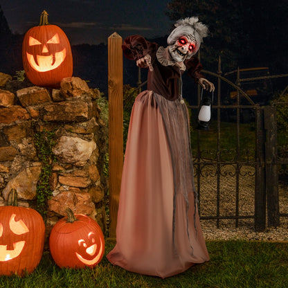 Life-Size Halloween Animatronic Moving and Talking Old Lady Hag Prop, Brown Halloween   at Gallery Canada