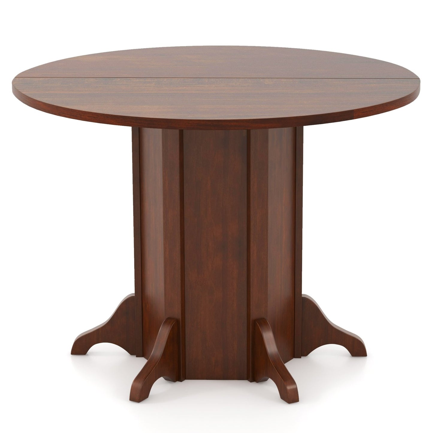 Round Dining Table with Pedestal Base for 4-6 People, Walnut Dining Tables   at Gallery Canada