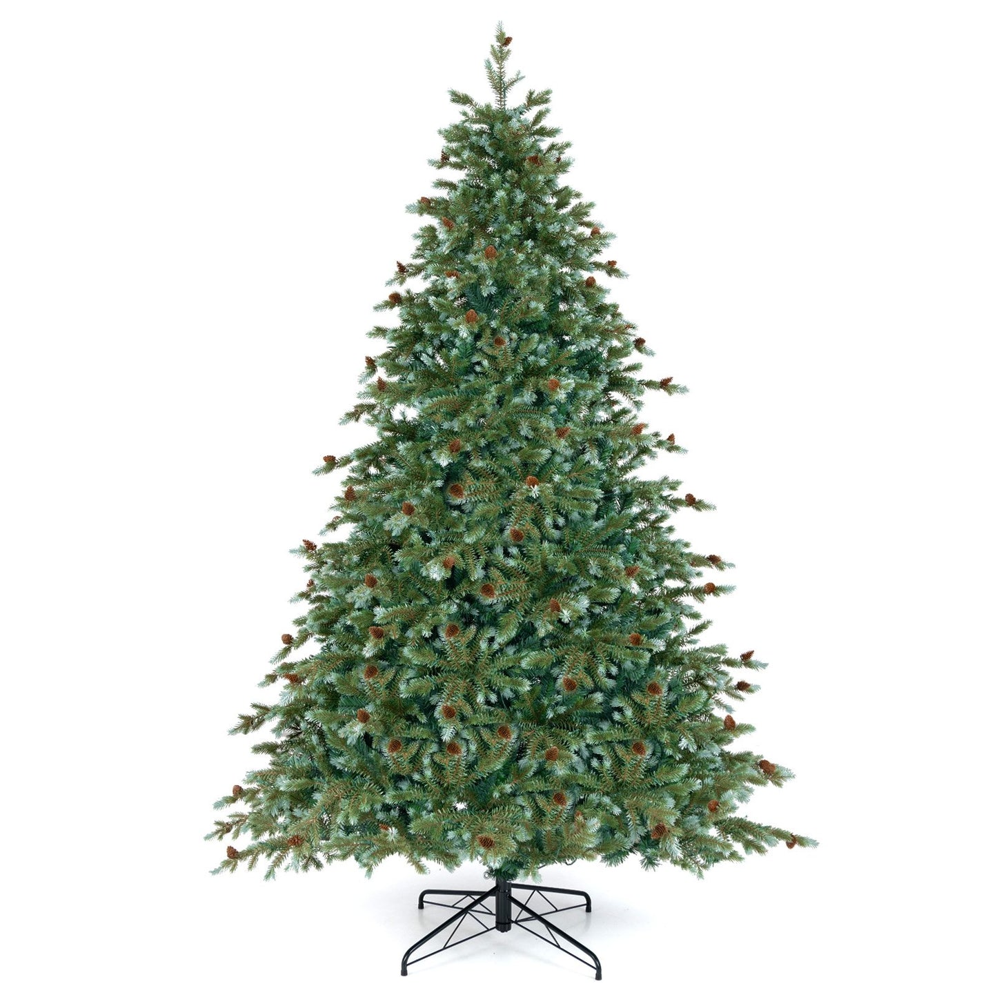 8 Feet Christmas Tree with 8 Lighting Modes and Pine Cones-8 ft, Green Christmas Tree   at Gallery Canada