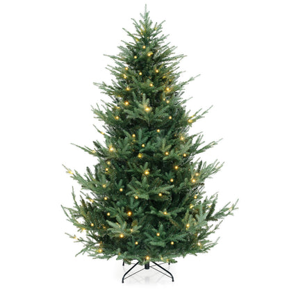 6/7/8 FT Pre-Lit Artificial Hinged Xmas Tree with 778/1480 PVC and PE Branch Tips-L, Green Christmas Tree Green  at Gallery Canada