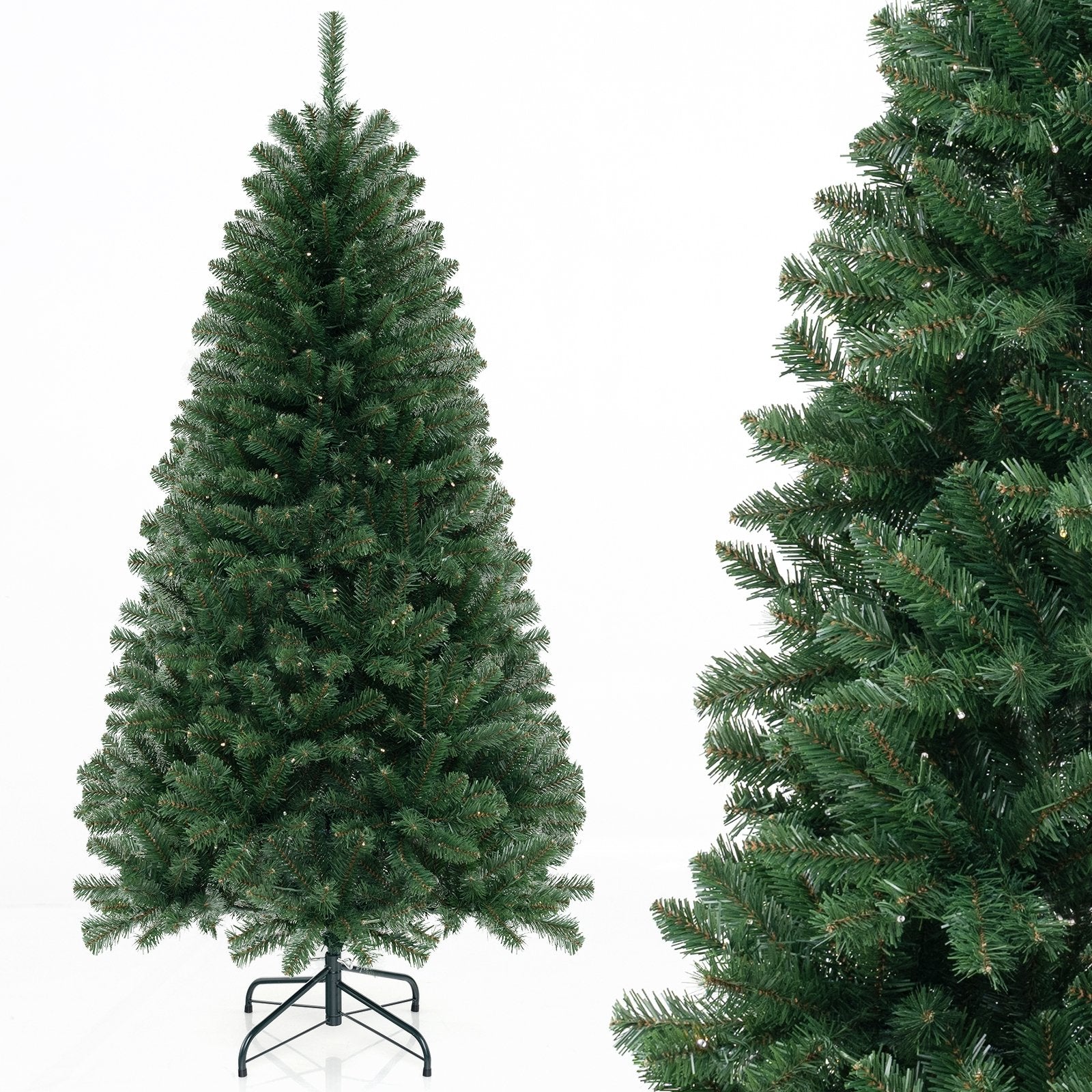 6/7/8 FT Artificial Christmas Tree with 568/830/1182 Branch Tips and 200/250/400 Warm White LED Lights-M, Green Christmas Tree   at Gallery Canada