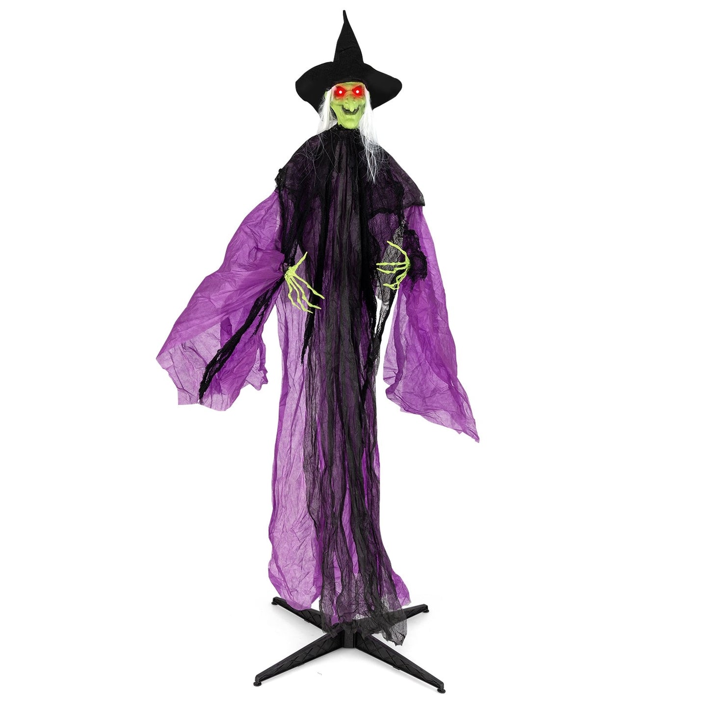 7.2 ft Halloween Standing Witch with Lighted Eyes and Automatic Arm Movement Halloween Options  at Gallery Canada