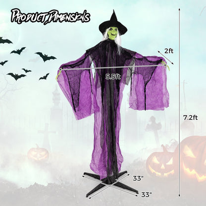 7.2 ft Halloween Standing Witch with Lighted Eyes and Automatic Arm Movement Halloween   at Gallery Canada