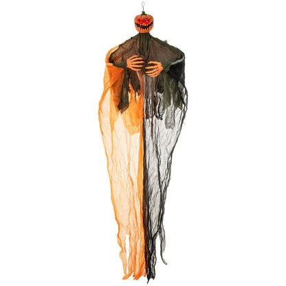 6 Feet Hanging Pumpkin Ghost with Red Glowing Eyes and Bendable Arms Halloween Options  at Gallery Canada