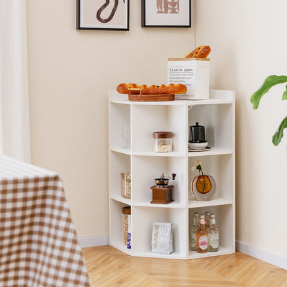 3-Tier Corner Cabinet with Charging Station for Bedroom, White Cabinets & Chests   at Gallery Canada