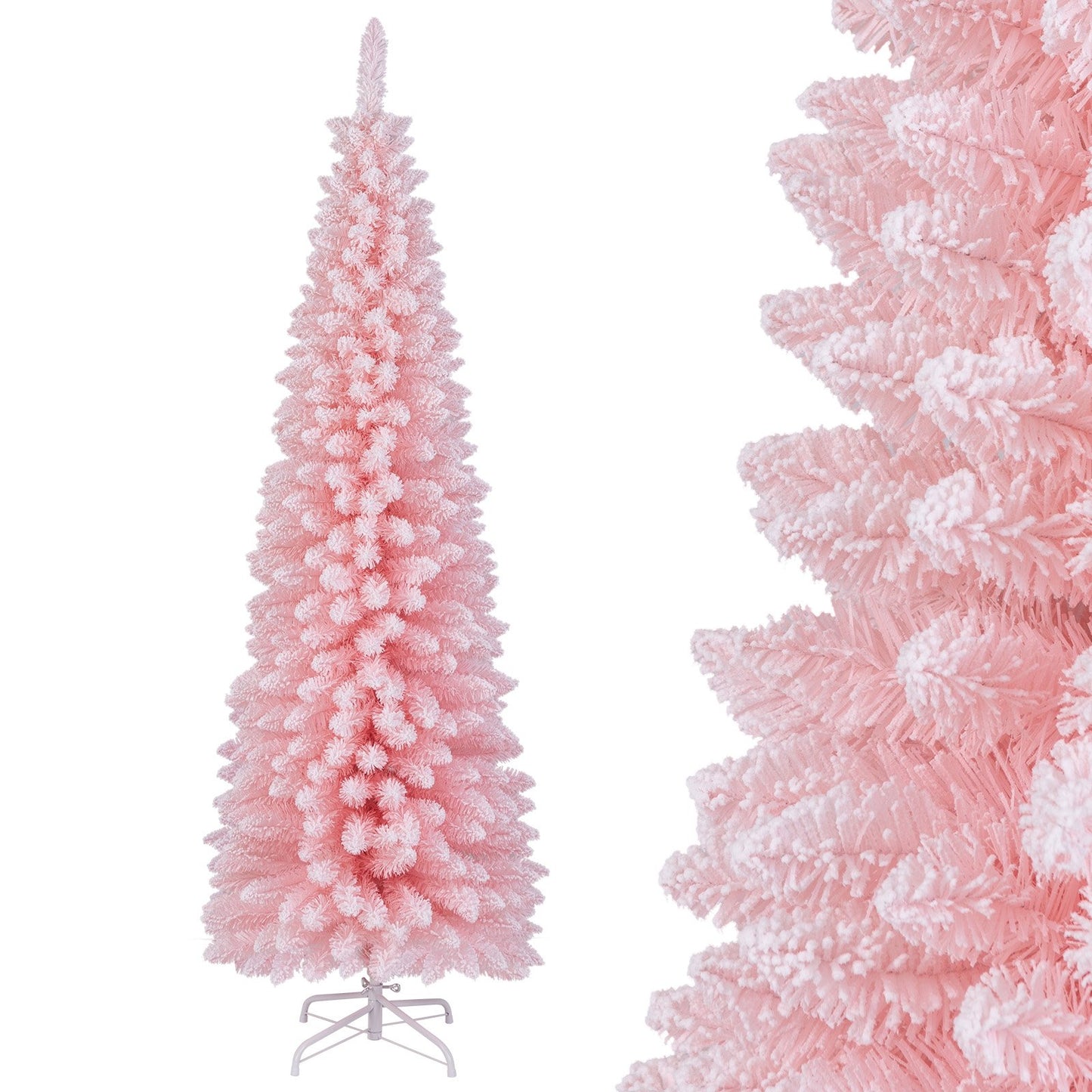 6 FT Artificial Pink Christmas Tree with 460 Branch Tips for Holiday, Pink Christmas Tree Pink  at Gallery Canada