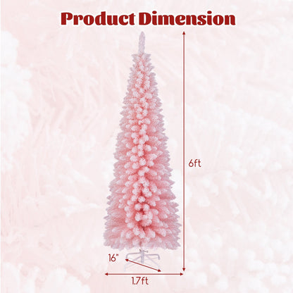 6 FT Artificial Pink Christmas Tree with 460 Branch Tips for Holiday, Pink Christmas Tree   at Gallery Canada