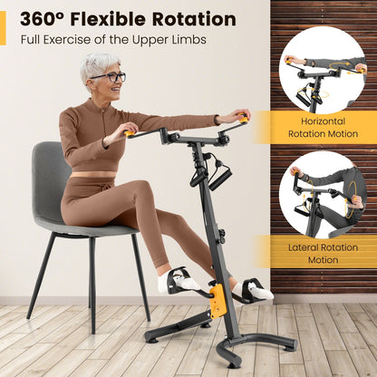 Pedal Exerciser with Adjustable Handgrip for Seniors, Yellow Exercise Bikes   at Gallery Canada