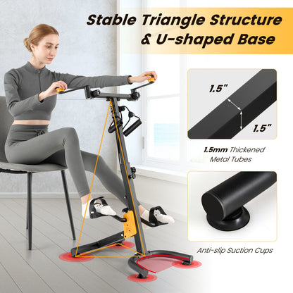 Pedal Exerciser with Adjustable Handgrip for Seniors, Yellow Exercise Bikes   at Gallery Canada