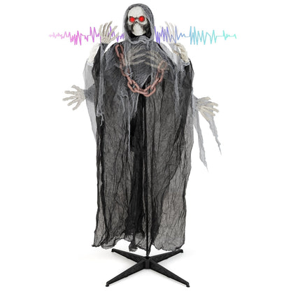 6.4 ft Halloween Standing Grim Reaper with Lighted Eyes  Automatic Arm Movement and Terrifying Sounds Halloween   at Gallery Canada