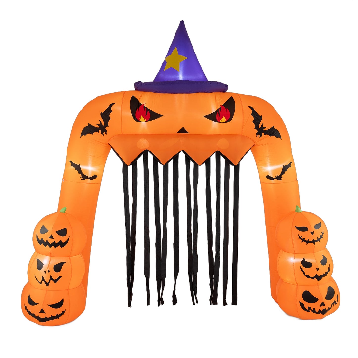 Halloween Inflatable Pumpkin Archway with Stakes and Water Bags, Multicolor Halloween Multicolor  at Gallery Canada