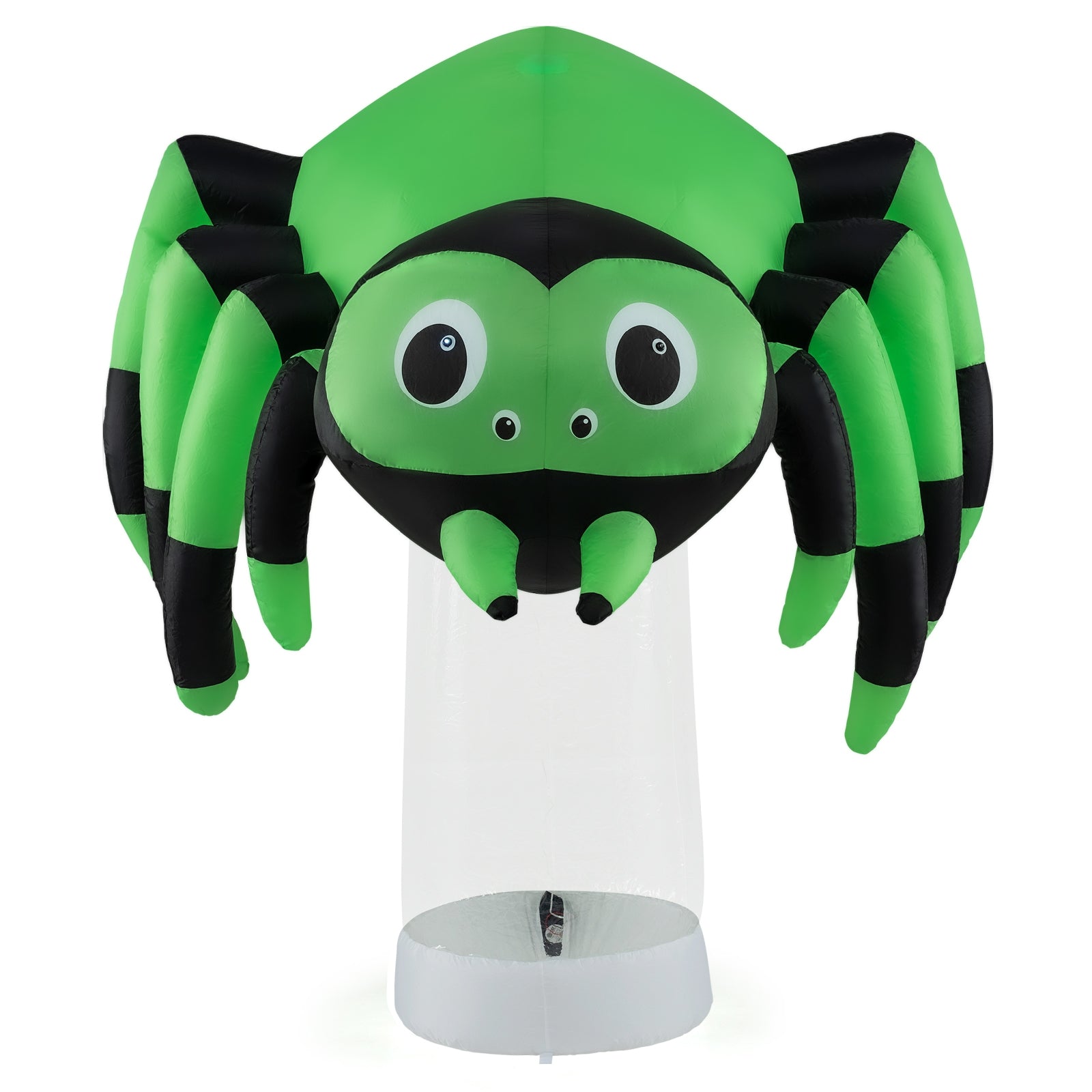 6 Feet Halloween Inflatable Spider with 3 Color Rotating Light, Green Halloween Green  at Gallery Canada