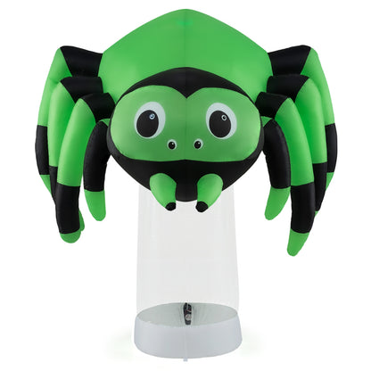 6 Feet Halloween Inflatable Spider with 3 Color Rotating Light, Green Halloween Green  at Gallery Canada