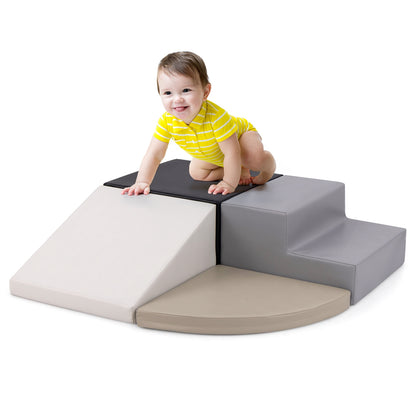 4-Piece Climb and Crawl Foam Block Play Set for Infant Baby, Black Baby Gyms & Playmats   at Gallery Canada