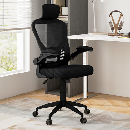 Ergonomic Mesh Office Chair with Adjustable Height for Home Office, Black Ergonomic Chairs   at Gallery Canada