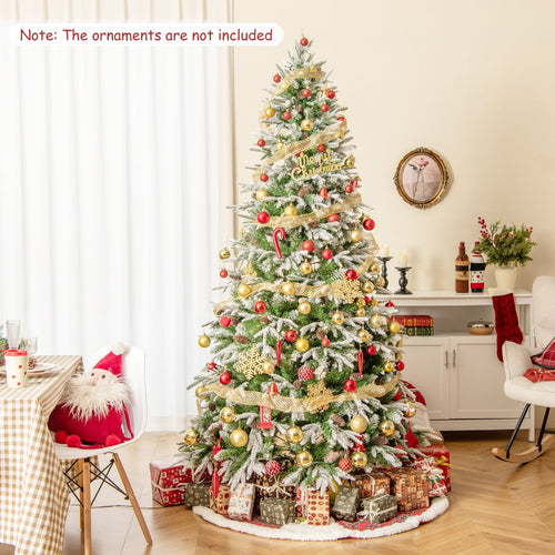 6/7.5/9 FT Pre-Lit Artificial Christmas Tree with 765/1135/1871 Tips and 280/470/690 Warm-White LED Lights-M