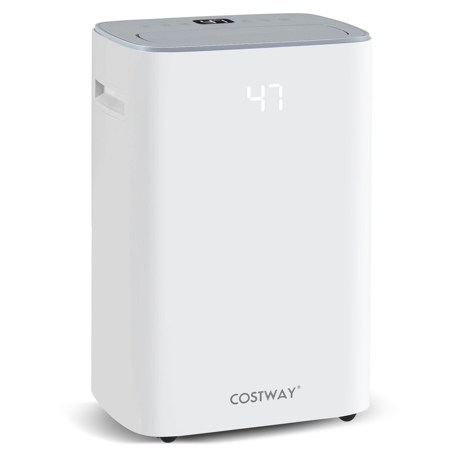 Dehumidifier with Auto Drain or Manual Drainage for Home Basement, White Dehumidifiers White at Gallery Canada