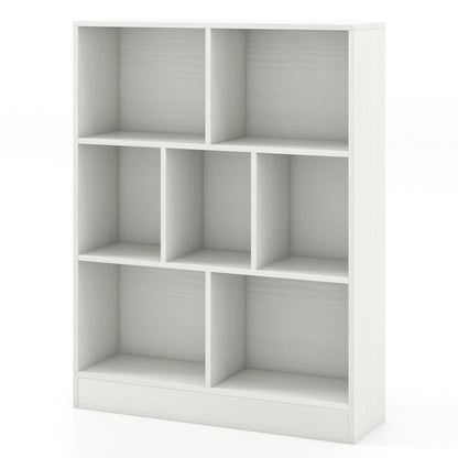 7-Section Freestanding Bookshelf for Kids Room Classroom Daycare Nursery, White Kids Storage White  at Gallery Canada