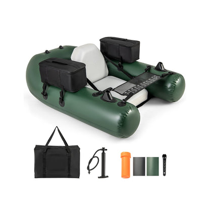 Inflatable Fishing Float Tube for Angling with Fish Ruler and Angling Base, Camouflage Water Sports Camouflage  at Gallery Canada