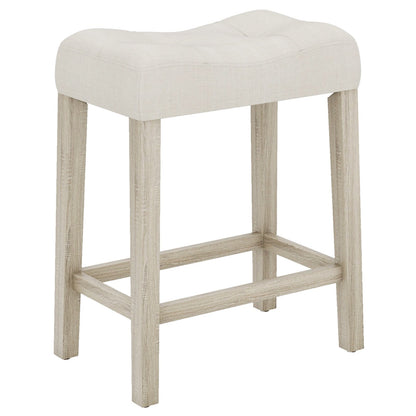 Set of 4 Upholstered Counter Height Bar Stool with Curved Saddle-Seat, Gray Bar Stools   at Gallery Canada