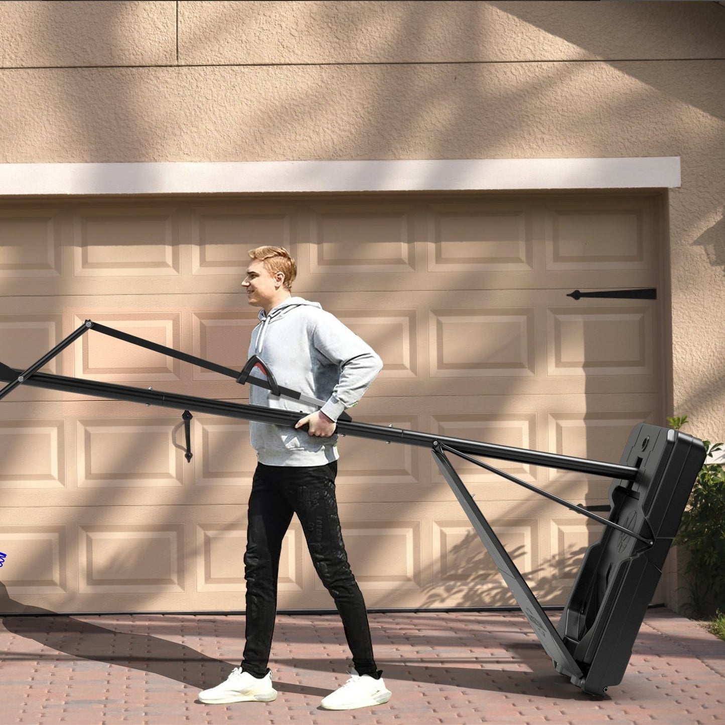 4.9-10 Feet Height Adjustable Portable Basketball Hoop Basketball Goal System Sport Equipments   at Gallery Canada