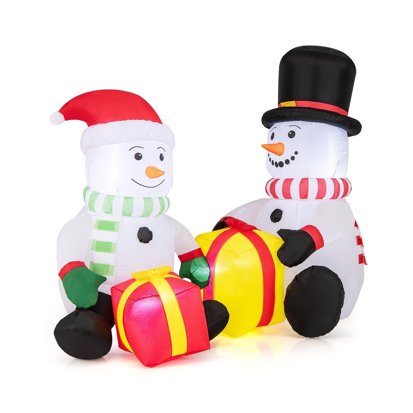 5 Feet 2 Cute Blow-up Snowman Christmas Inflatables with Gift Boxes, Multicolor Christmas Inflatables Multicolor  at Gallery Canada