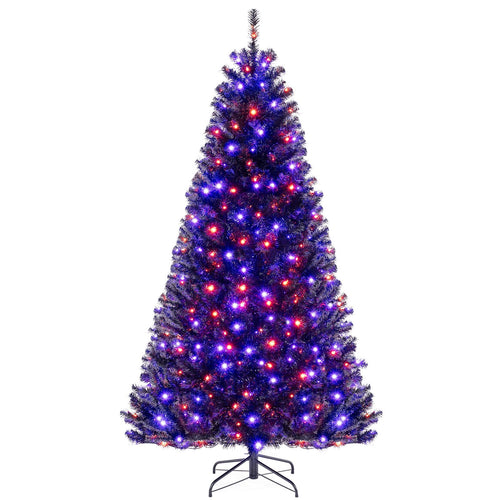 6/7/8 Feet Artificial Christmas Tree with 6 Lighting Modes and Spooky Sounds-7 ft