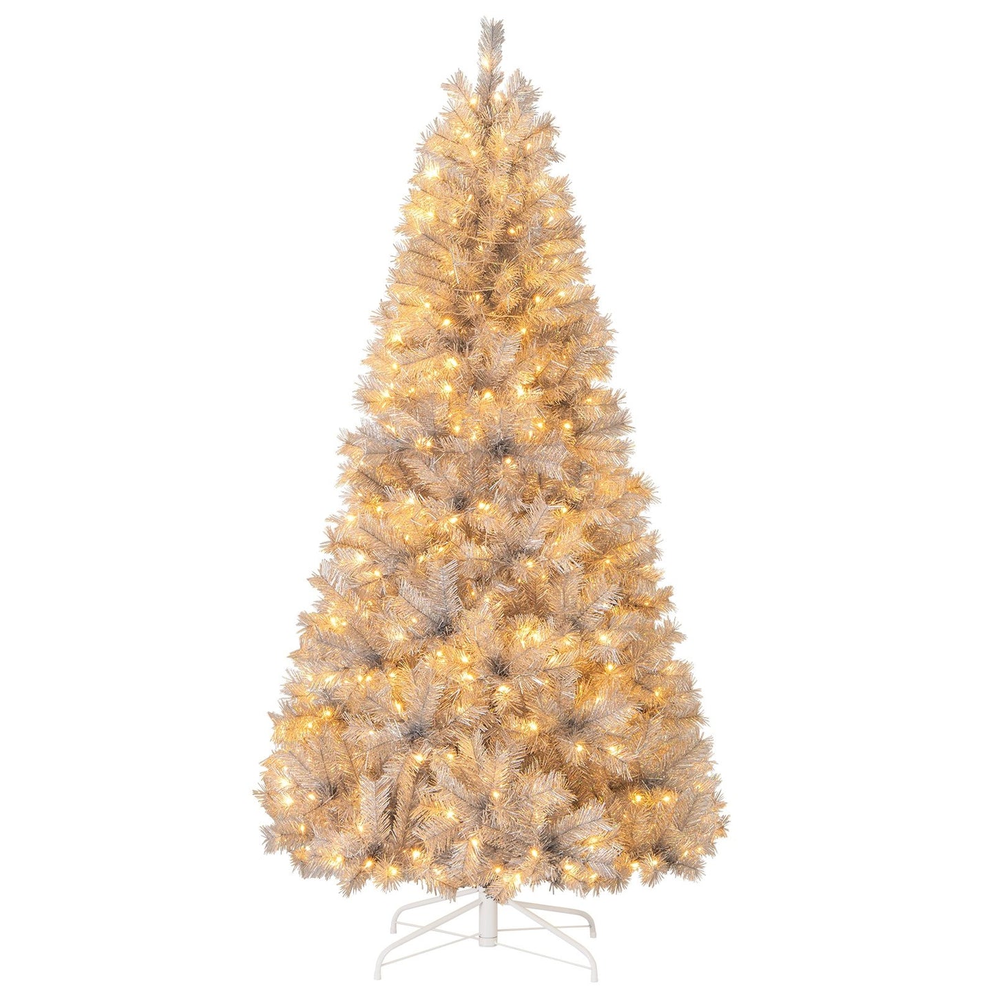 Artificial Xmas Tree with Branch Tips and Warm White LED Lights-7FT Christmas Tree   at Gallery Canada