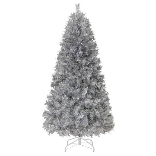 Artificial Xmas Tree with Branch Tips and Warm White LED Lights-6FT