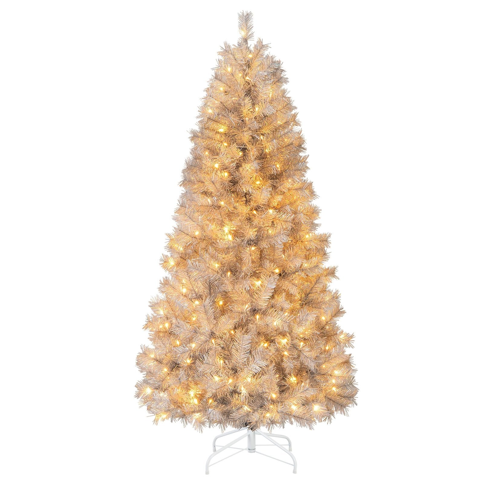 Artificial Xmas Tree with Branch Tips and Warm White LED Lights-6FT Christmas Tree   at Gallery Canada