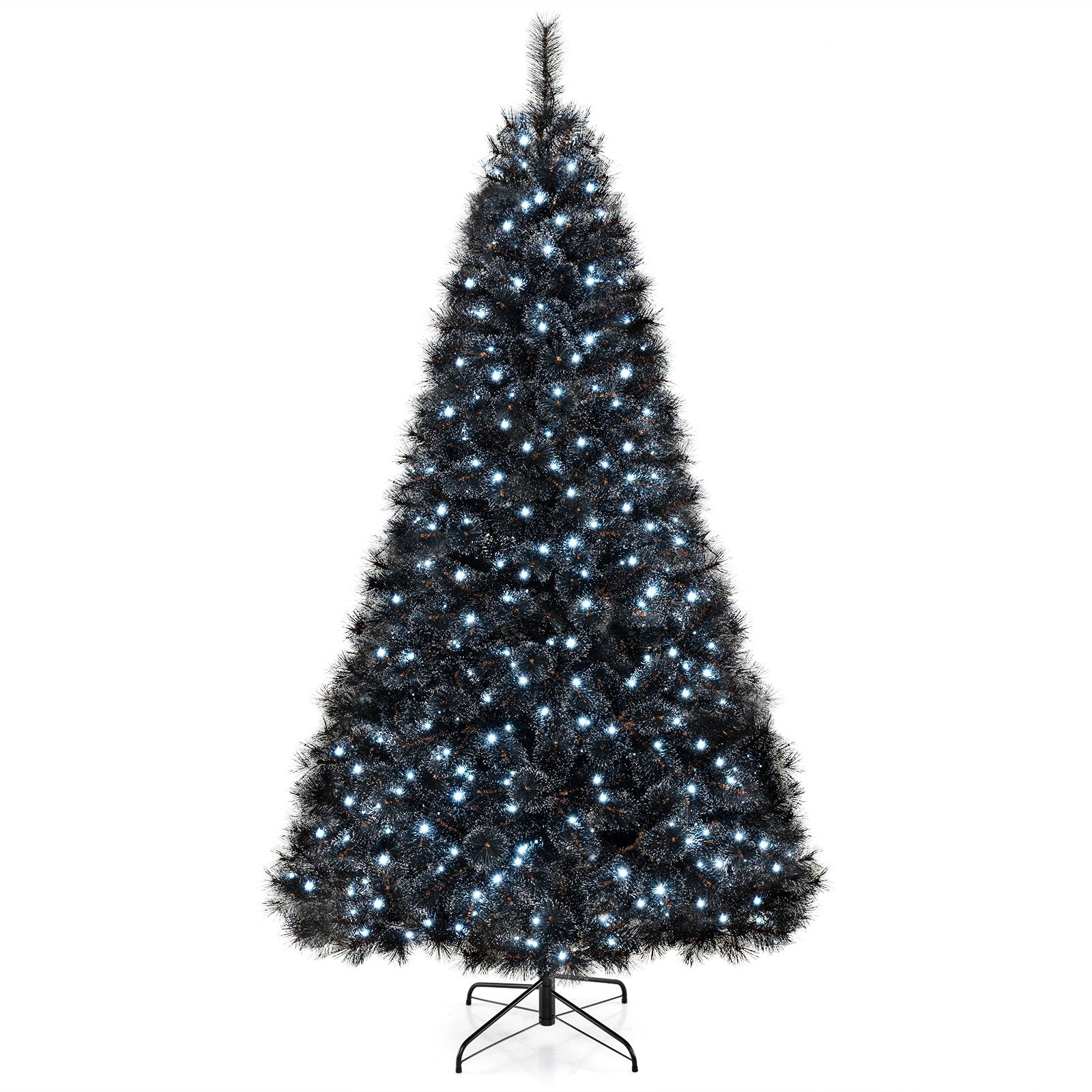 6/7/8 Feet Black Artificial Halloween Christmas Tree with PVC Branch Tips and 210/320/450 Cool White LED Lights-L Christmas Tree Options  at Gallery Canada