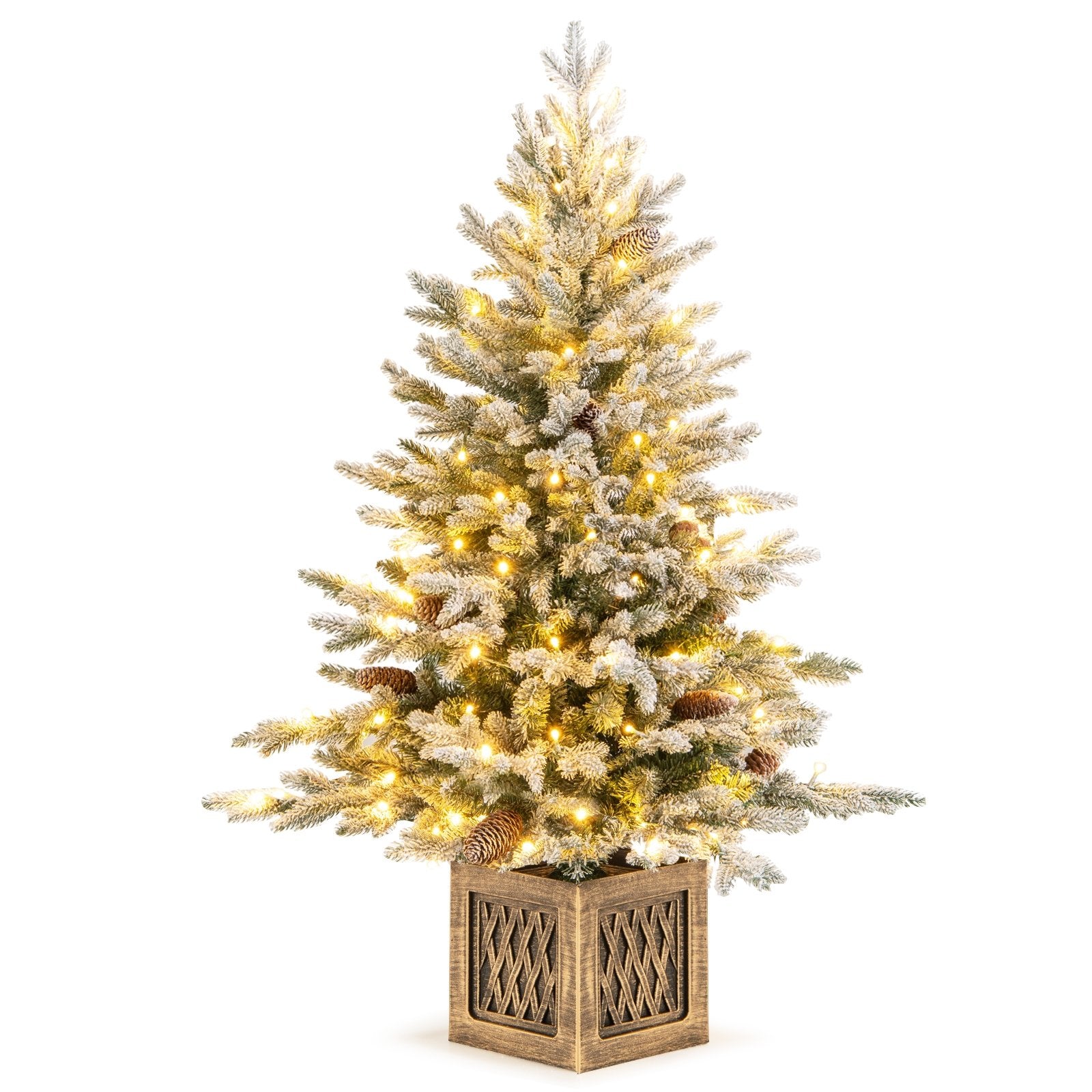 4 FT Pre-lit Artificial Entrance Christmas Tree 100 LED Lights Christmas Tree   at Gallery Canada