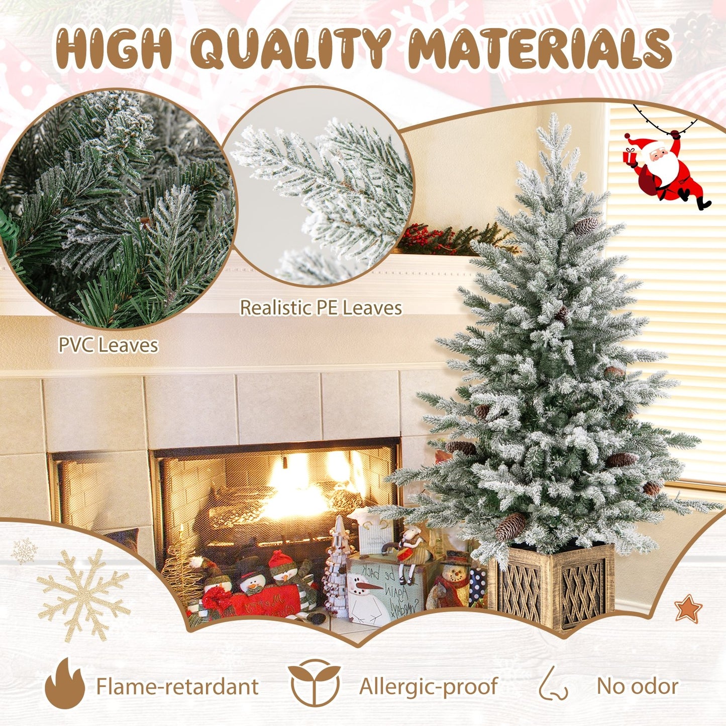 4 FT Pre-lit Artificial Entrance Christmas Tree 100 LED Lights Christmas Tree   at Gallery Canada