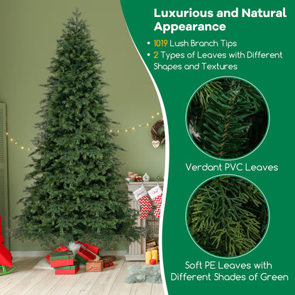 6/7.5 Feet Pre-Lit Artificial Christmas Tree with11 Modes and Metal Stand-7.5ft Christmas Tree   at Gallery Canada