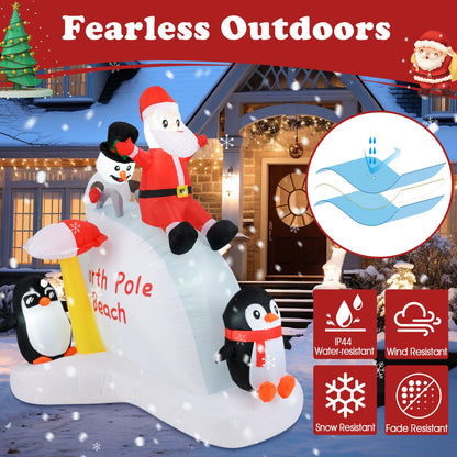 6 Feet Christmas Inflatable with Blow up Penguins and Santa Decoration, Multicolor Christmas Decor & Accessories   at Gallery Canada