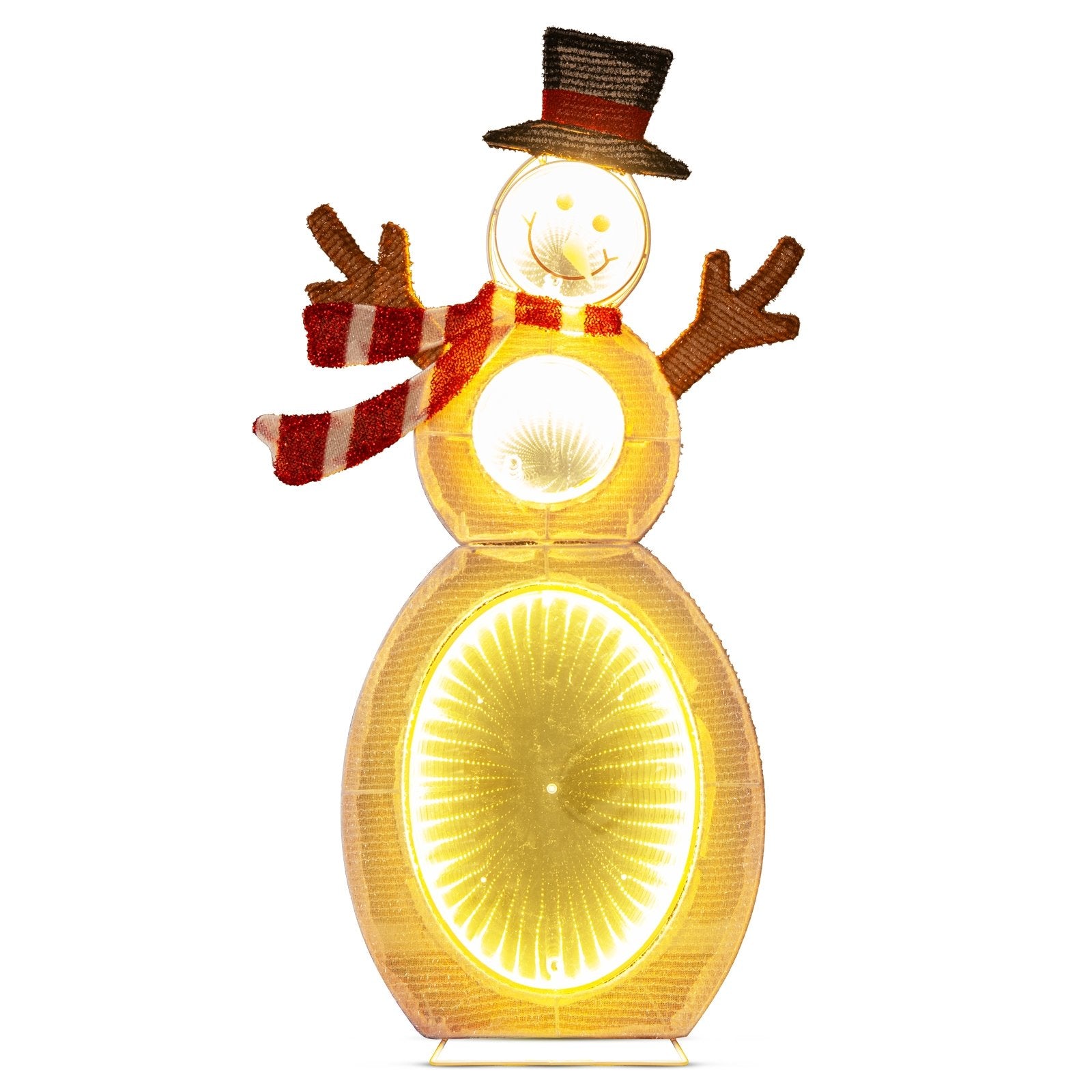 2.6 Feet Lighted Snowman with LED Lights and Metal Stand, Multicolor Christmas Decor & Accessories Multicolor  at Gallery Canada