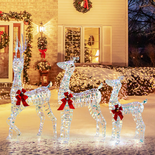 3-Piece Large Lighted Christmas Reindeer Family Christmas Decor & Accessories Options  at Gallery Canada