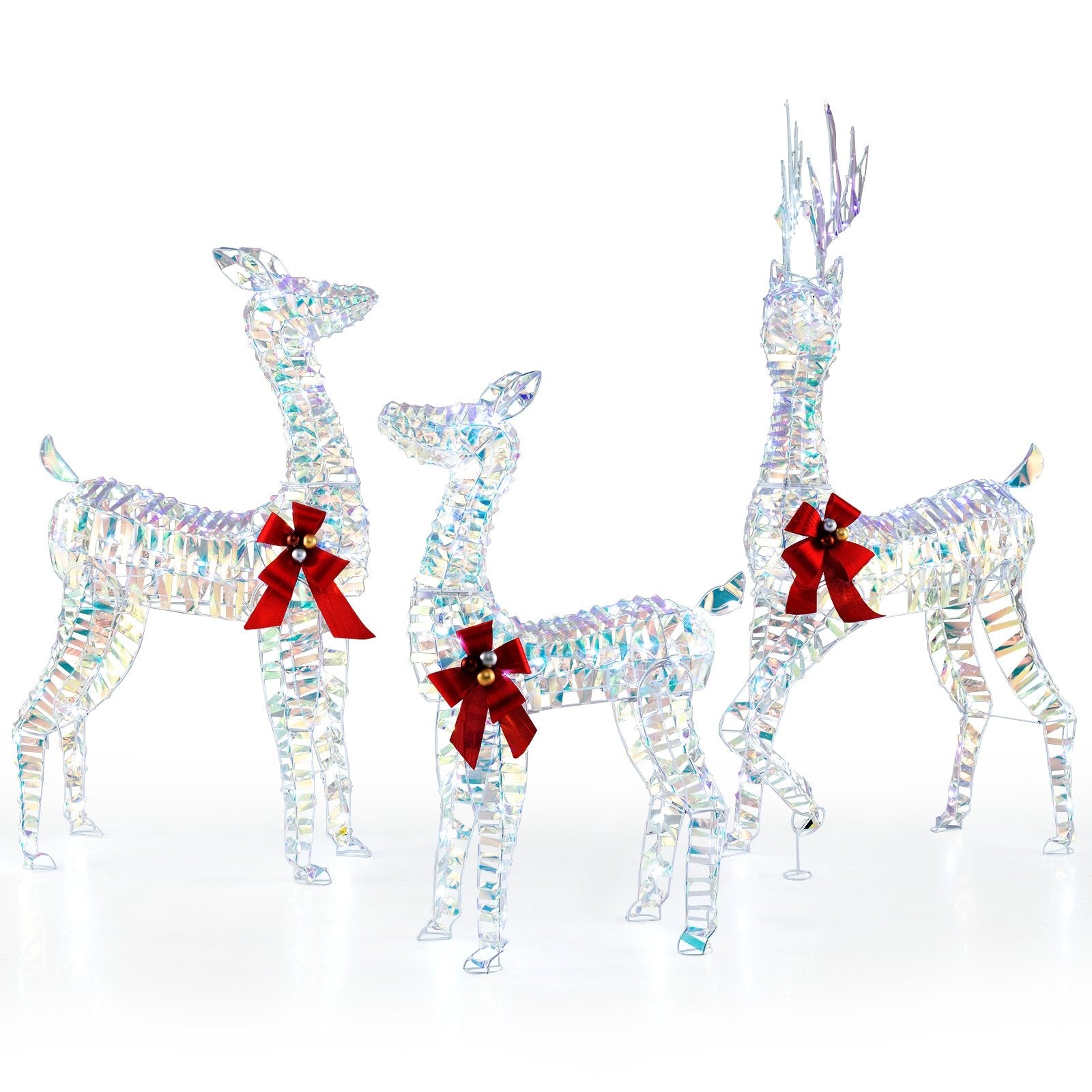 3-Piece Large Lighted Christmas Reindeer Family Christmas Decor & Accessories Options  at Gallery Canada