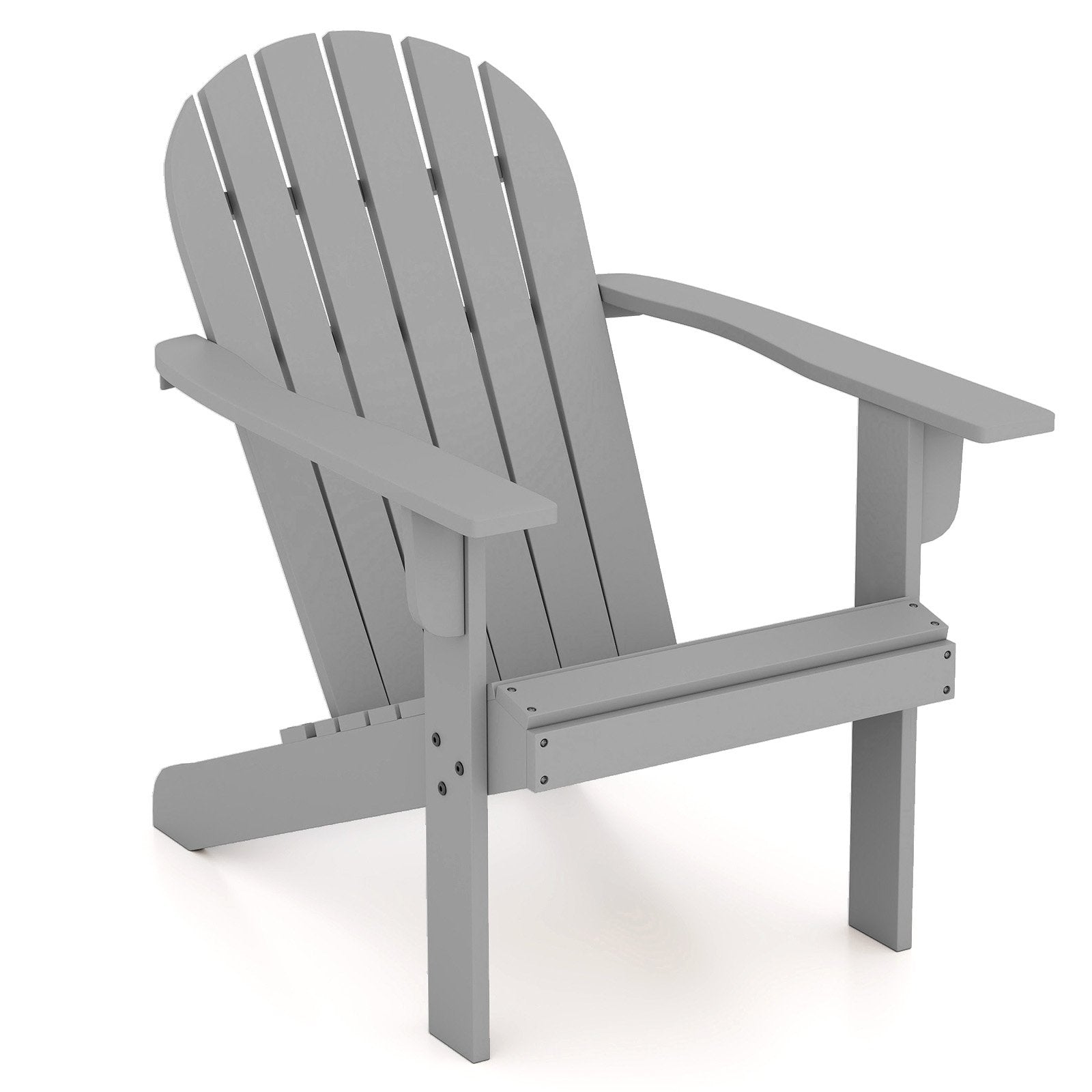 Acacia Wood Lounge Patio Adirondack Chair with Inclined Seat, Gray Adirondack Chairs Gray  at Gallery Canada