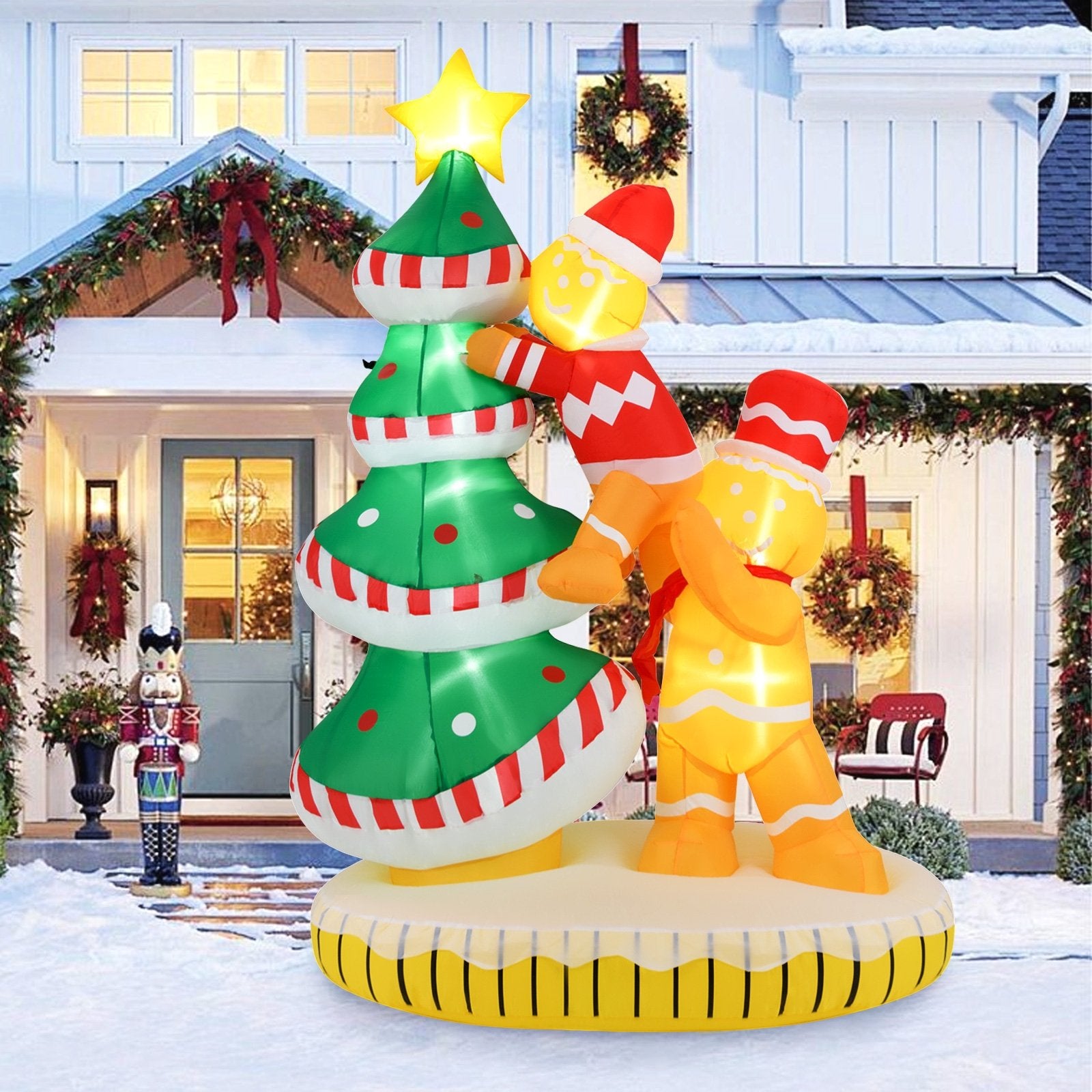 7 ft Inflatable Christmas Tree with 7Internal LED Lights and Built-in Fan Christmas Inflatables   at Gallery Canada