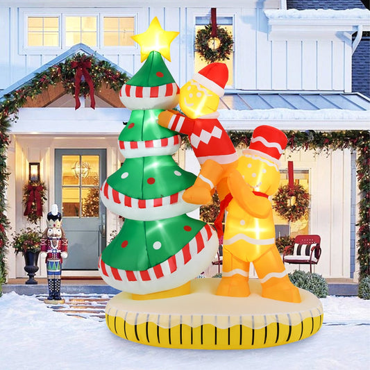 7 ft Inflatable Christmas Tree with 7Internal LED Lights and Built-in Fan Christmas Inflatables Options  at Gallery Canada