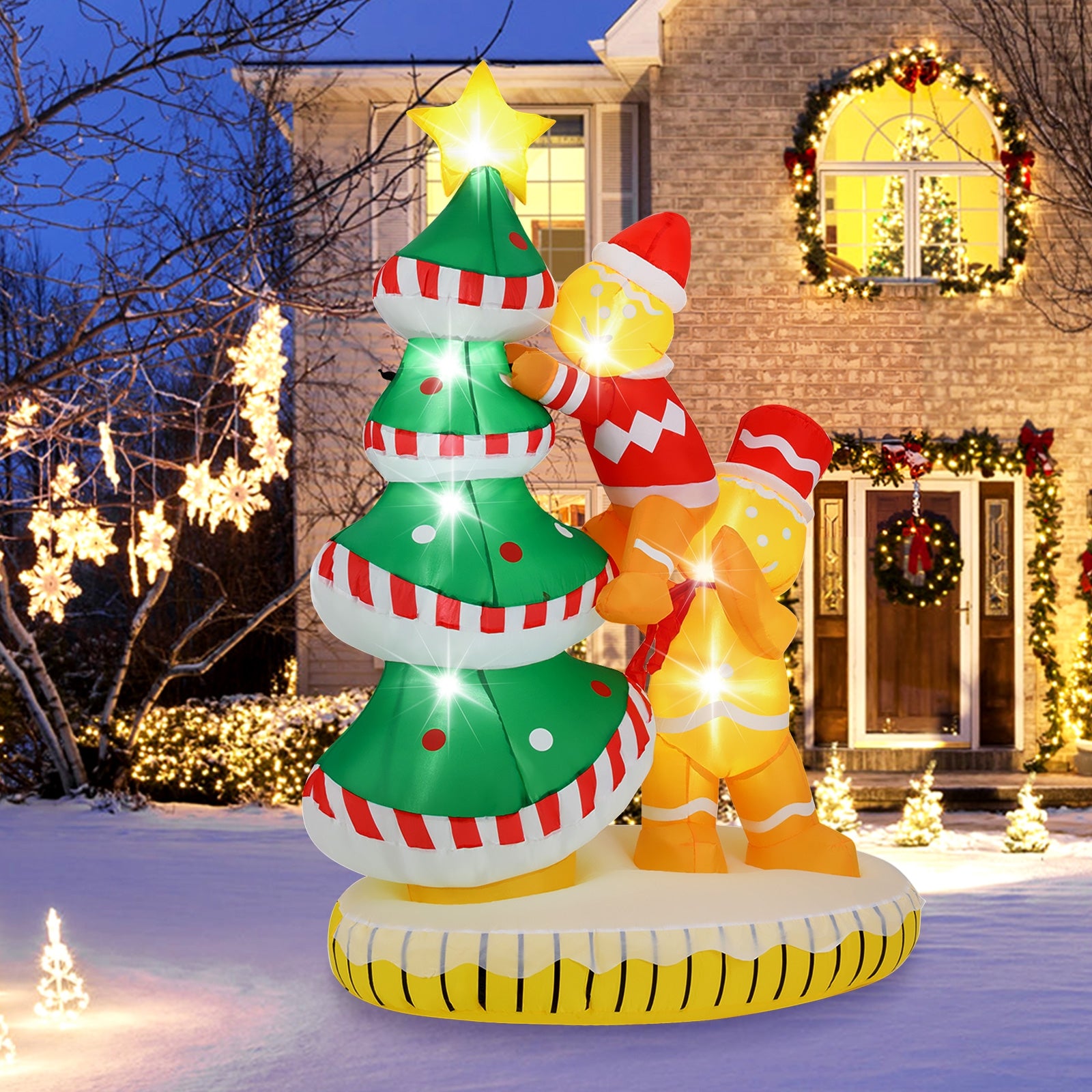 7 ft Inflatable Christmas Tree with 7Internal LED Lights and Built-in Fan Christmas Inflatables   at Gallery Canada