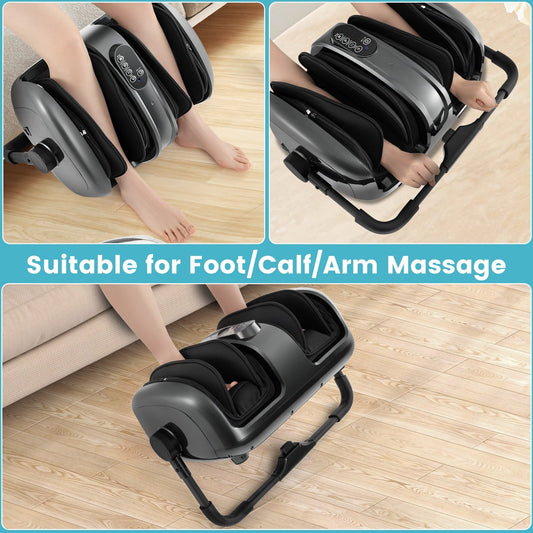 Foot and Calf Massager with Heat for Blood Circulation Pain Relief, Gray Foot Massager Gray  at Gallery Canada