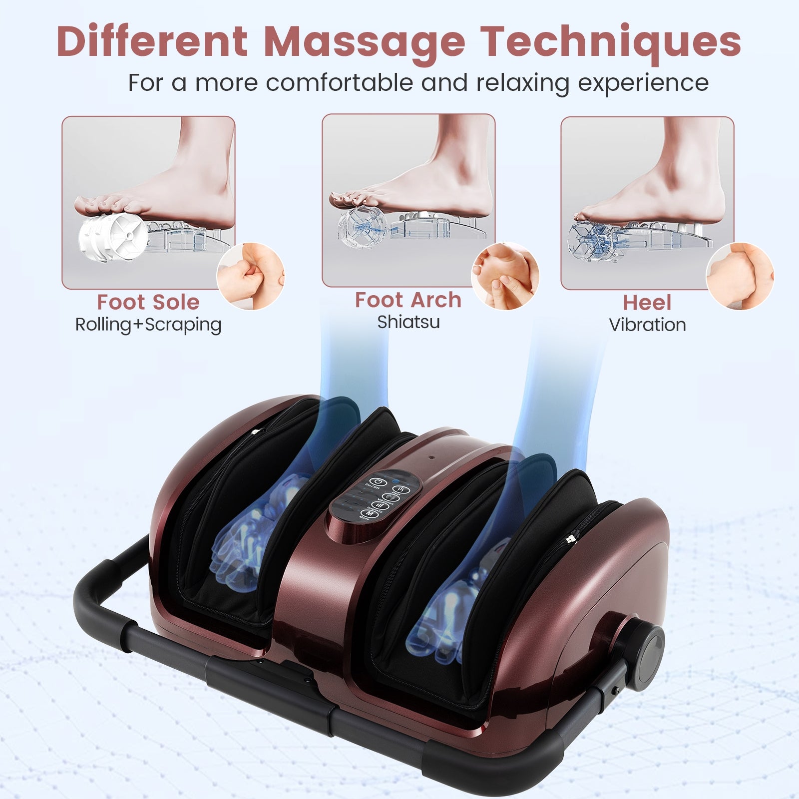 Foot and Calf Massager with Heat for Blood Circulation Pain Relief, Red Foot Massager at Gallery Canada