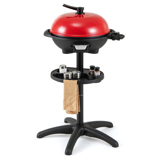 1350 W Outdoor Electric BBQ Grill with Removable Stand Easy to Install, Red Outdoor Grills Red  at Gallery Canada