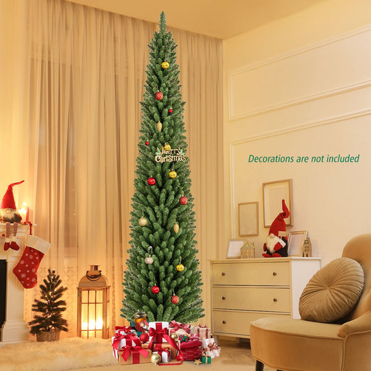 5/6/7/8 Feet Pencil Christmas Tree with 295/392/523/671 Memory Wire Branch Tips and Upgraded Metal Stand-8 ft Christmas Tree 8 Feet  at Gallery Canada