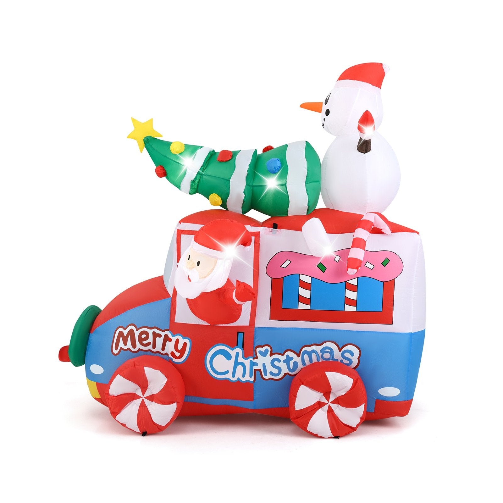 6 ft Christmas Inflatable Santa on Car Blow up Festive Vehicle with Santa Clause Christmas Inflatables As Picture Shows at Gallery Canada