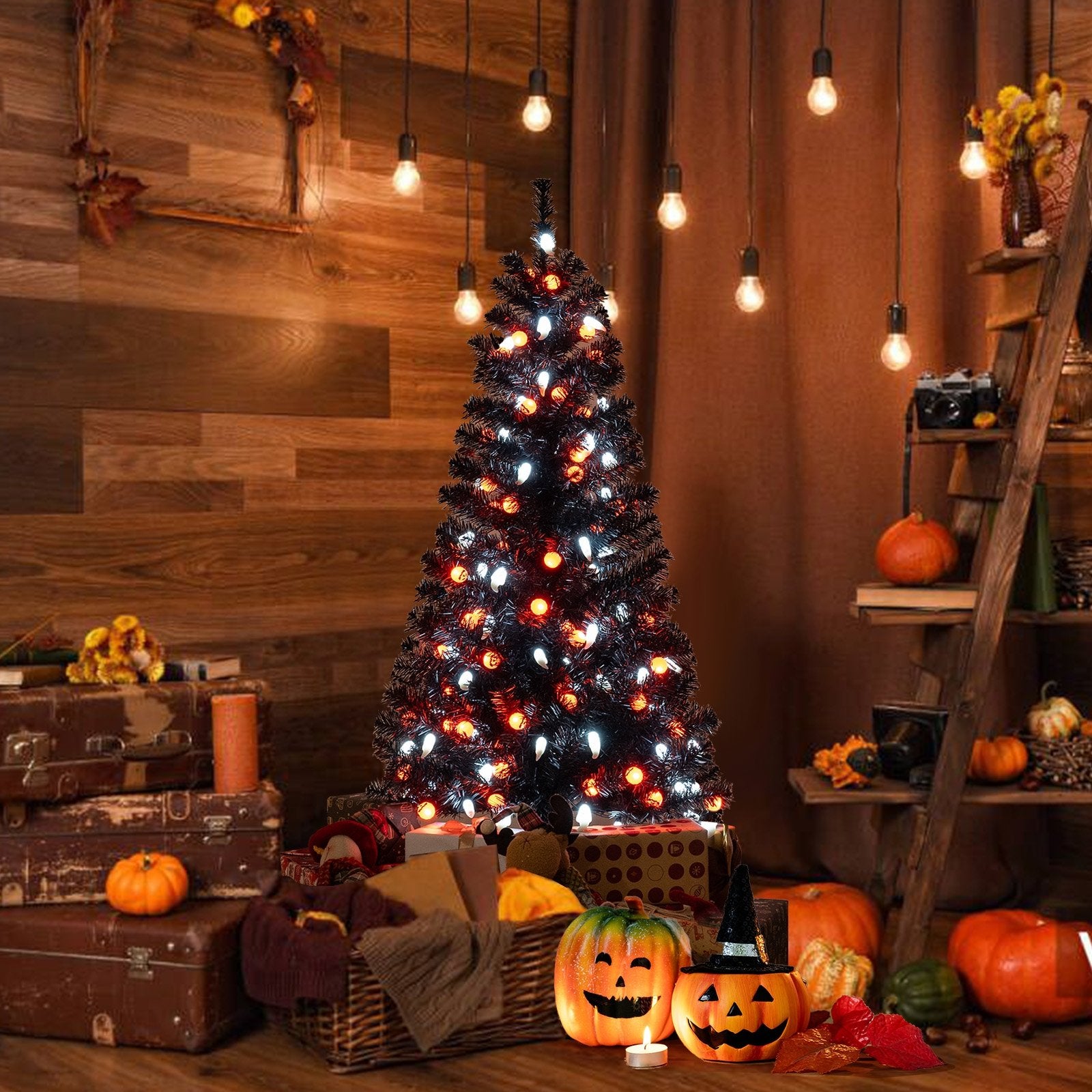 4.5 Feet Artificial Halloween Tree with 6 Lighting Modes and 5 Musics Halloween   at Gallery Canada