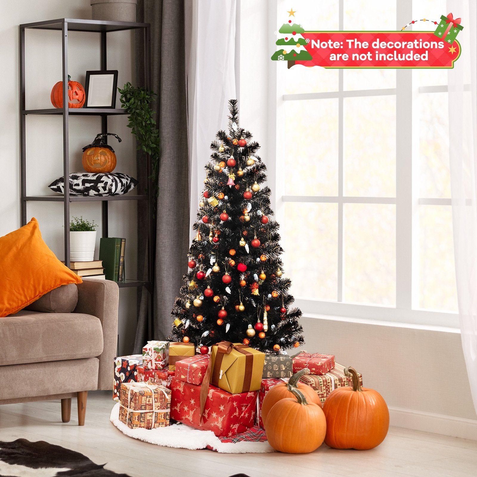 4.5 Feet Artificial Halloween Tree with 6 Lighting Modes and 5 Musics Halloween   at Gallery Canada